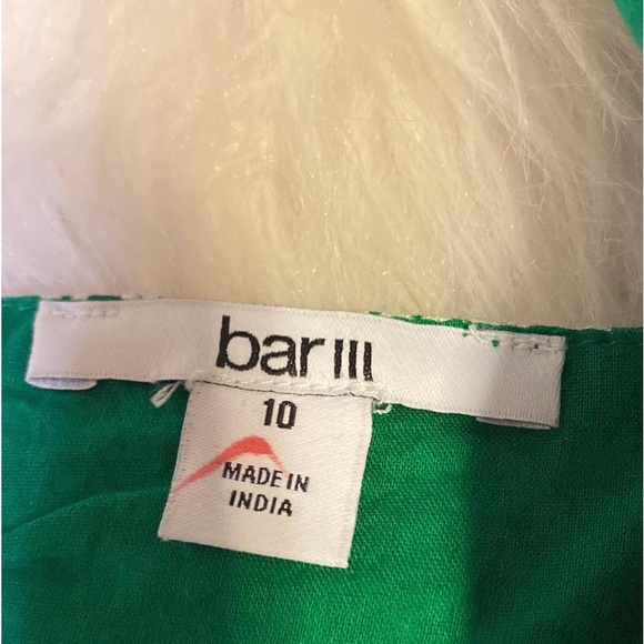 Bar III Green White Tiered Ruffle Dress - Picture 12 of 12